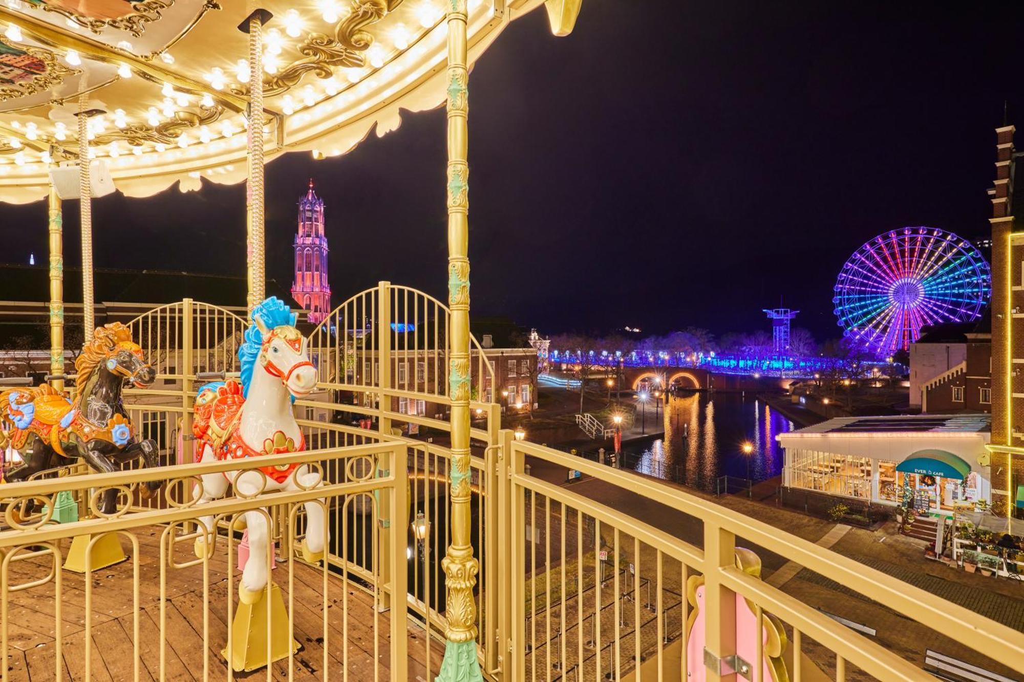Watermark Hotel Nagasaki Huis Ten Bosch Sasebo Buitenkant foto View of the park at night